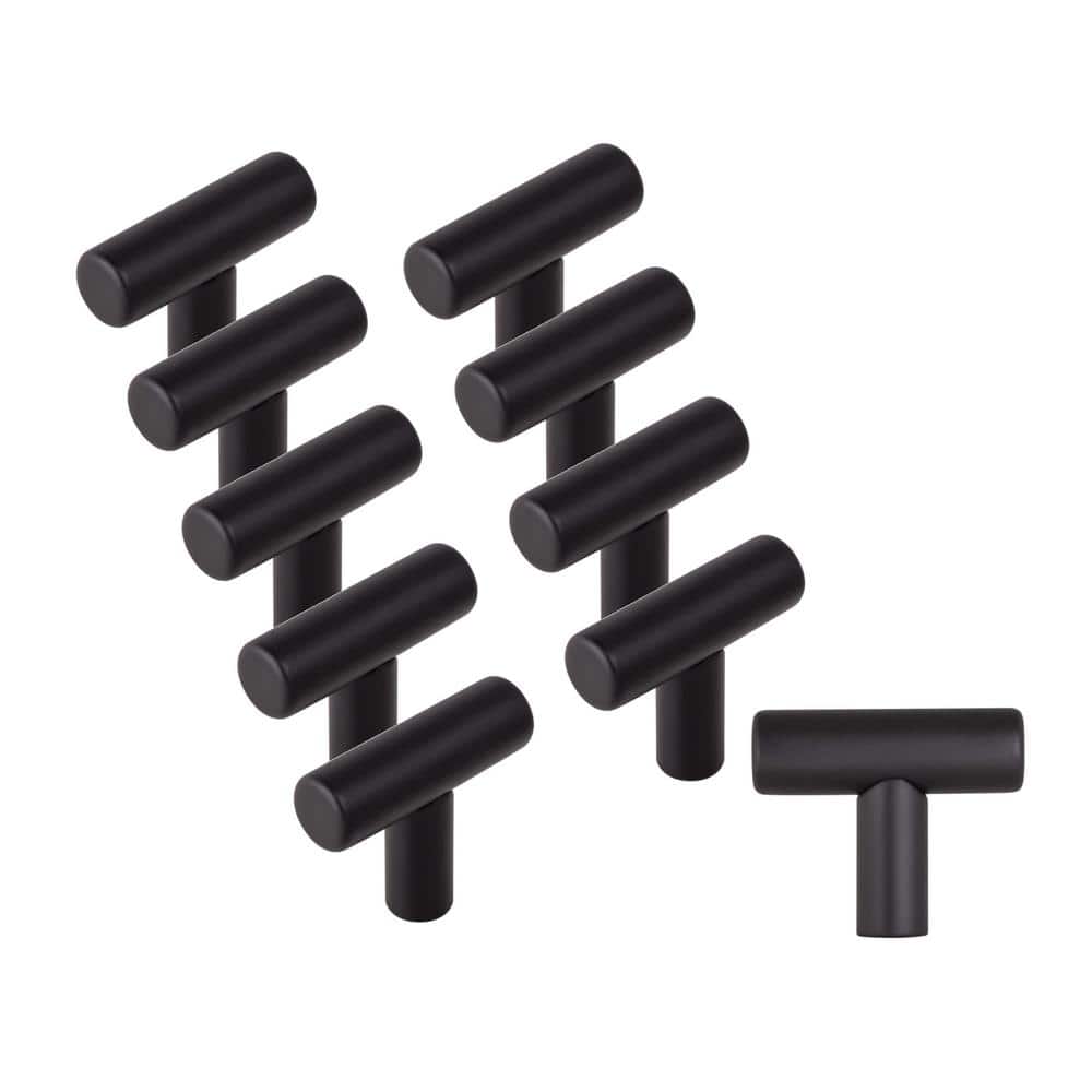 1 .54 in. Matte Black Cabinet T-Pull Cabinet Knob Value Pack ( 1 0 Per Pack) price history on PriceWatchPro