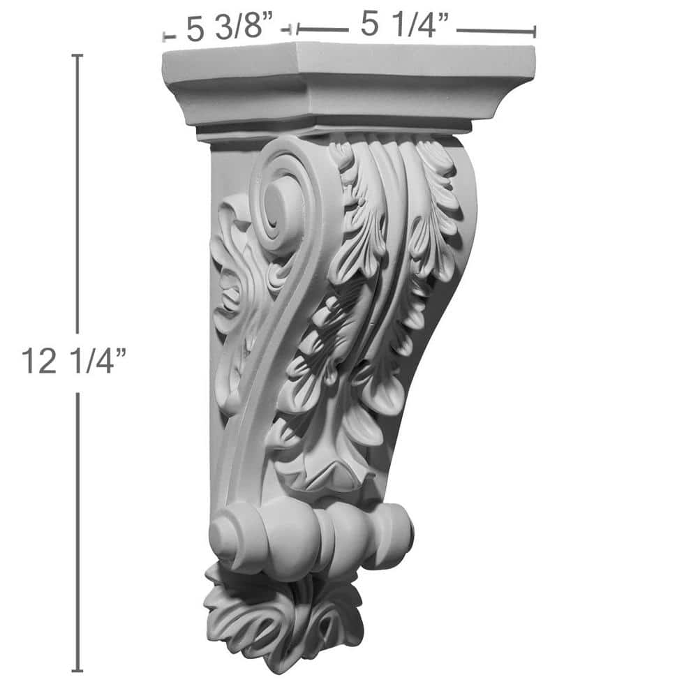 White Polyurethane Decorative Damon Corbel