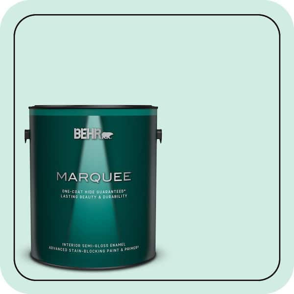 BEHR MARQUEE 1 gal. Home Decorators Collection #HDC-MD-19 Soft Mint Semi-Gloss Enamel Interior Paint & Primer