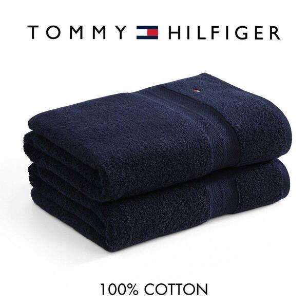 Tommy Hilfiger Modern American 2-Piece Midnight Blue Cotton Bath