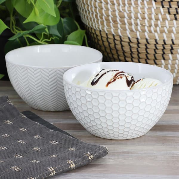 Anderson 皿 Gibson Earlhart 2 Piece 6 in. Ribbed Stoneware Cereal Bowl