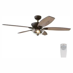 Connor 54 in. LED Bronze Dual-Mount Ceiling Fan with Light Kit and Remote Control