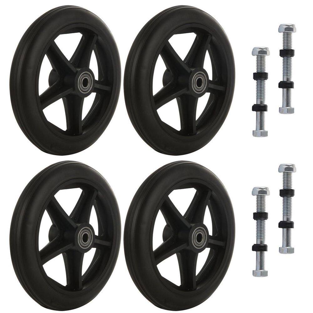 4 Pack 6 in. Walker Wheels Replacement, Wheelchair Front Wheels with 4 Axles, Rubber Rollator Replacement Wheels price history on PriceWatchPro