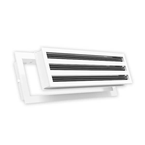 20 in. x 6 in. Aluminum Wall/Ceiling Linear Slot Diffuser in White