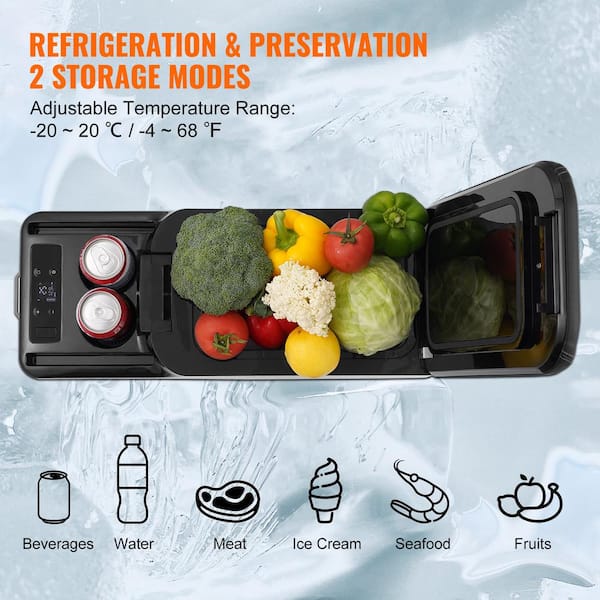 VEVOR Car Refrigerator 0.53 cu ft. Built-in Outdoor Refrigerator