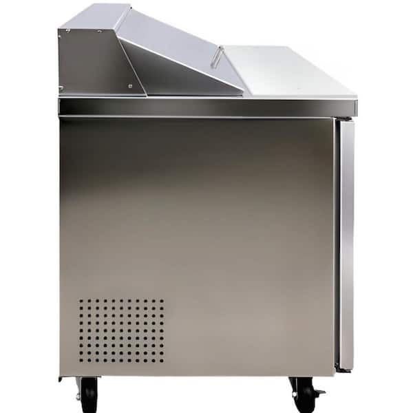 27.5 in. 5.7 cu. ft. Commercial NSF ETL Sandwich Prep Table ECL1 in Stainless Steel