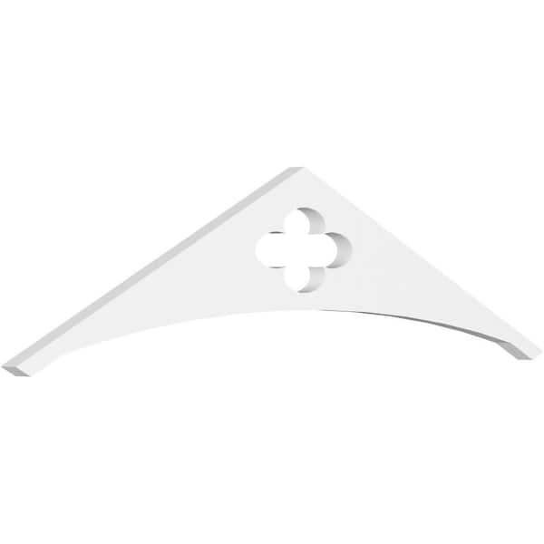Ekena Millwork 1 in. x 36 in. x 9 in. (6/12) Pitch Turner Gable Pediment Architectural Grade PVC Moulding