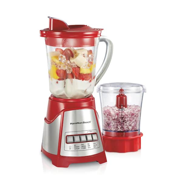 40 oz. 3-Speed Red Countertop Blender and Chopper