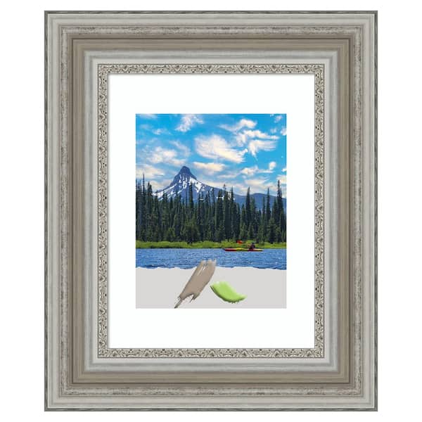 Amanti Art Parlor Silver Picture Frame Opening Size 11 x 14 in. Matted To 8 x 10 in.