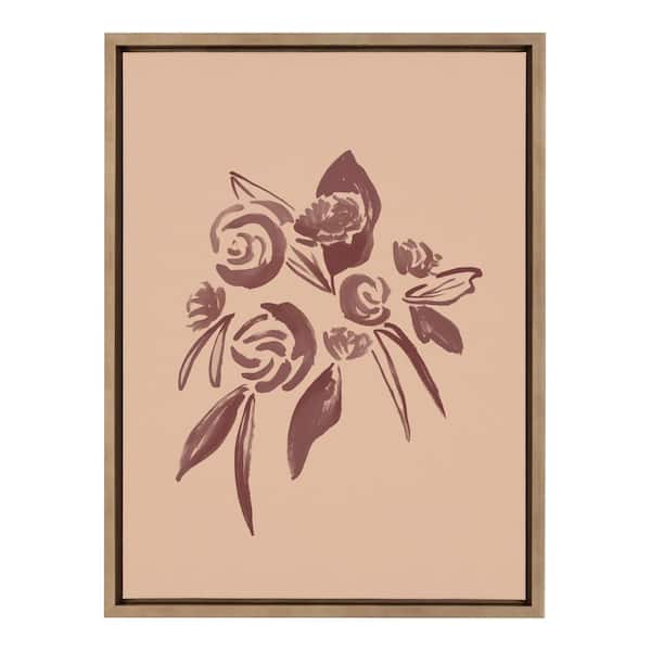 Kate and Laurel Sylvie Painted Floral 24 in. x 18 in. by Kate Aurelia Studio Framed Canvas Wall Art