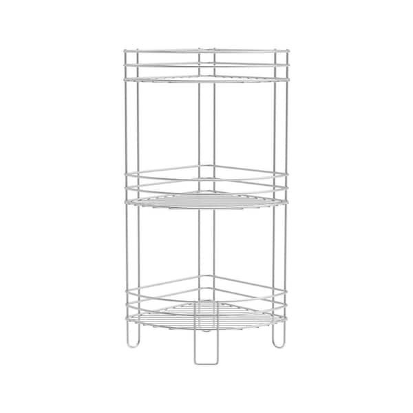 Lavish Home Pedestal Sink Organizer Rack Silver