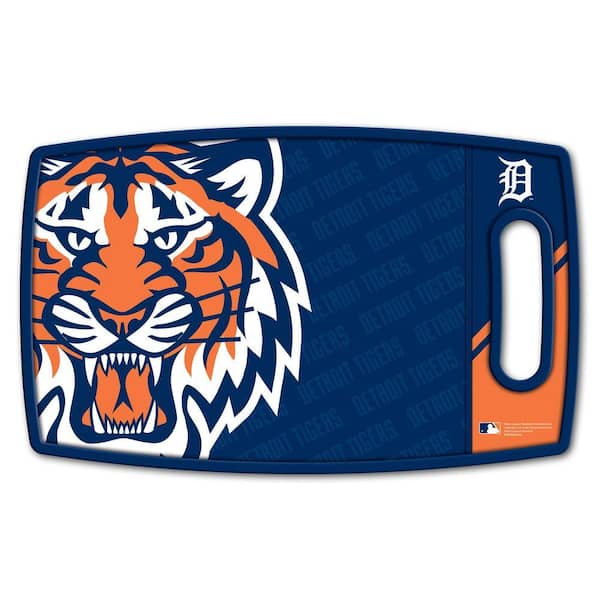 MLB Detroit Tigers Logo Series Cutting Board 9 in. x 0.5 in. - Rectangle- Manufactured Wood and Polypropylene