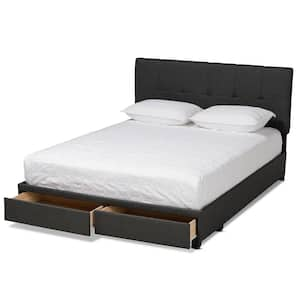 Netti Dark Grey King Storage Bed