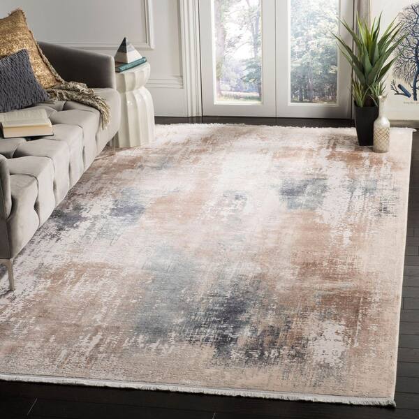 Eclipse 6 ft. x 9 ft. Beige/Blue Abstract Area Rug