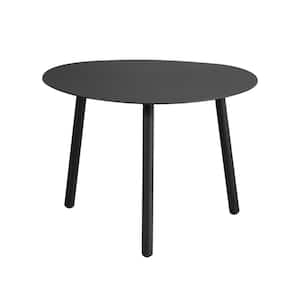 Black Metal Patio Outdoor Coffee Table Easy to Assemble, Rust Resistant