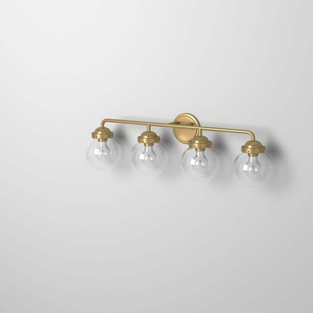 Knoll Vintage Warmth 33" Outdoor Bath Bar in Brushed Gold and Bronze