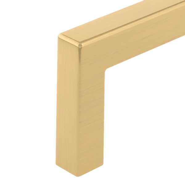 3-3/4 in. (96 mm) Aurum Brushed Gold Contemporary Drawer Pull 3-3/4 in. (96 mm) Aurum Brushed Gold Contemporary Drawer Pull