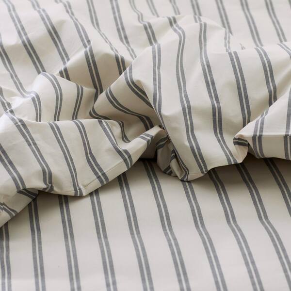 The Company Store Narrow Stripe T200 Yarn Dyed Moss Green Cotton Percale  Full Flat Sheet 50638A-F-MOSS-GREEN - The Home Depot