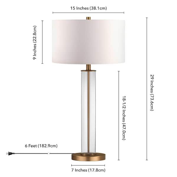 Meyer&Cross Harlow selling 29 In. Brass And Clear Glass Table Lamp