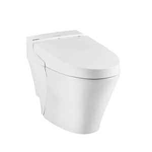 Advanced Clean 100 Spalet 12 in. Rough-In 1-piece 0.92/1.32 GPF Dual Flush Elongated Toilet in White, Seat Included
