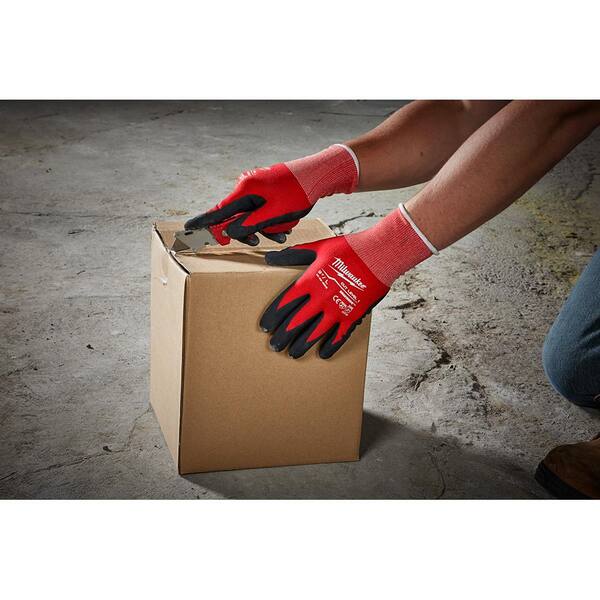 Size XL 2 Pairs of Milwaukee 48-22-8903 Cut Level 1 A1 Dipped Work Gloves 