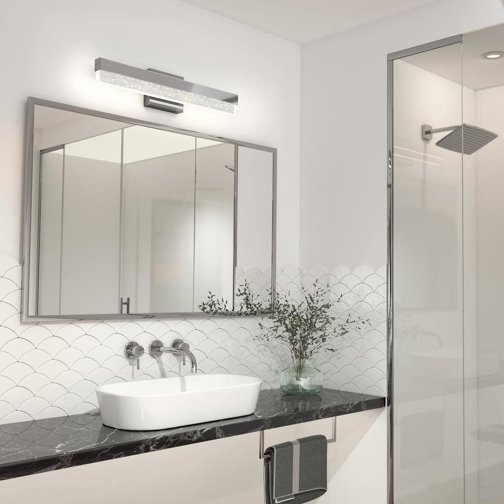 Essence Chrome Integrated LED Bubble Bar Vanity Light