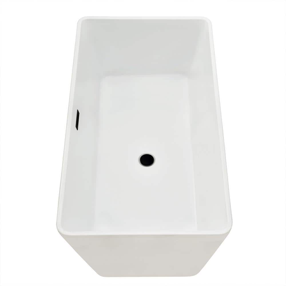 51.2'' White Acrylic Freestanding Soaking Bathtub