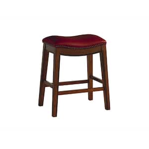 Bowen 24 in. Backless Counter Height Stool in Red