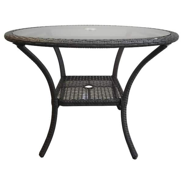 San Pico Gray Wicker Outdoor Patio Bistro Table
