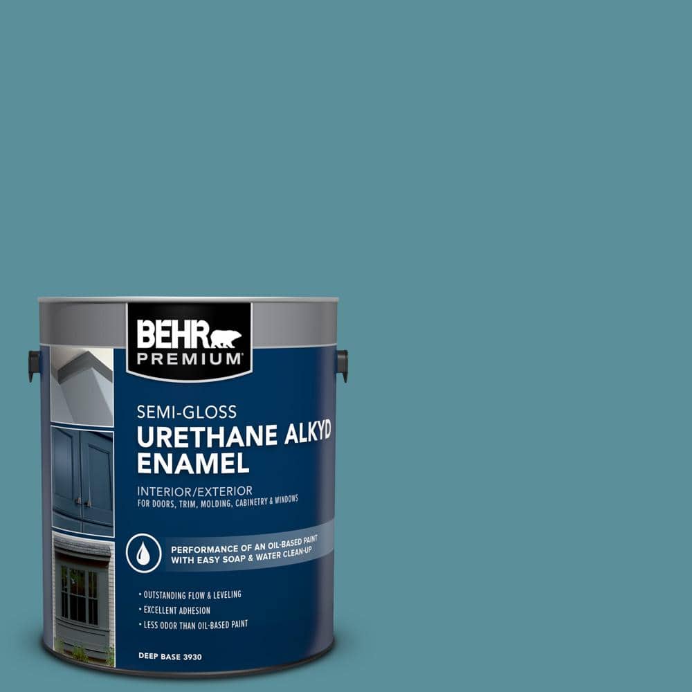 1 gal. Home Decorators Collection #HDC-AC-23A Cabana Blue Urethane Alkyd Semi-Gloss Enamel Interior/Exterior Paint price history on PriceWatchPro