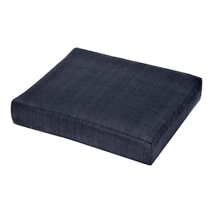 Charlottetown 23 in. x 19 in. CushionGuard Outdoor Ottoman Replacement Cushion in Midnight