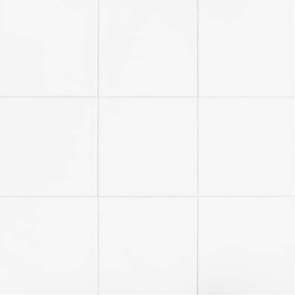 Daltile - Glacier 6 in. x 6 in. White Glazed Ceramic Floor and Wall Tile Sample