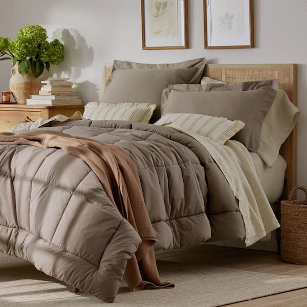 Company Cotton Mocha King/California King Cotton Percale Comforter