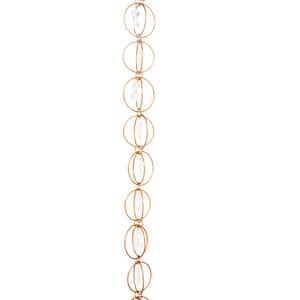 Rain Chain Copper Colored Loop Design for Gutters and Downspouts