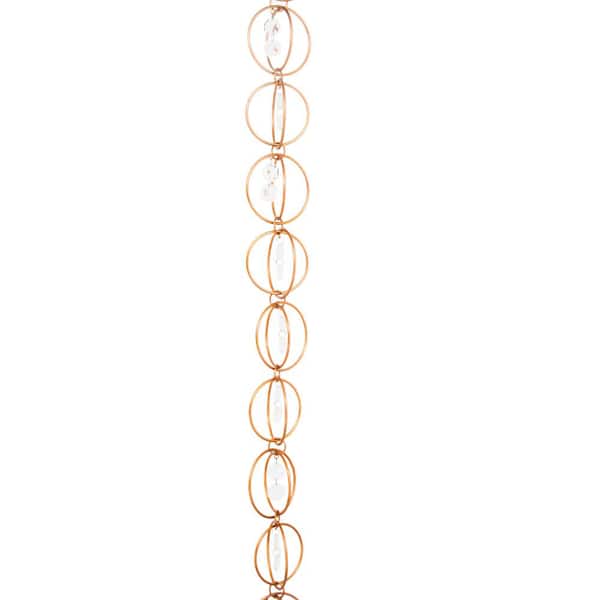 Rain Chain Copper Colored Loop Design for Gutters and Downspouts