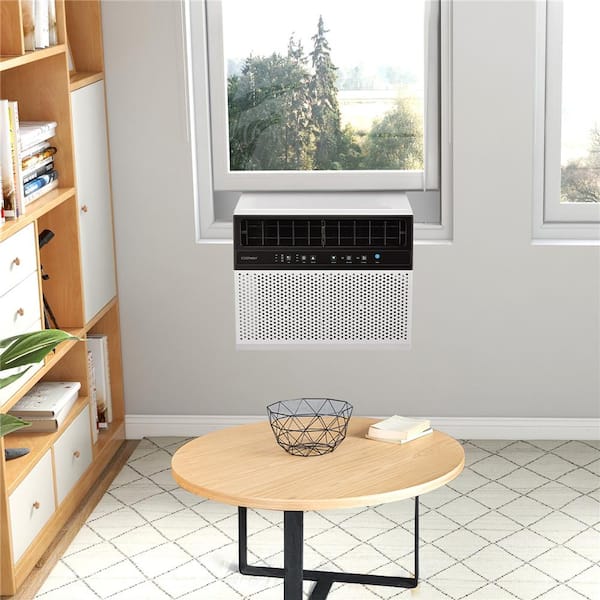 8100 BTU 115 V Through the Wall AC Window Air Conditioner Cools 400 sq. ft. with Remote, LED Control Panel in White