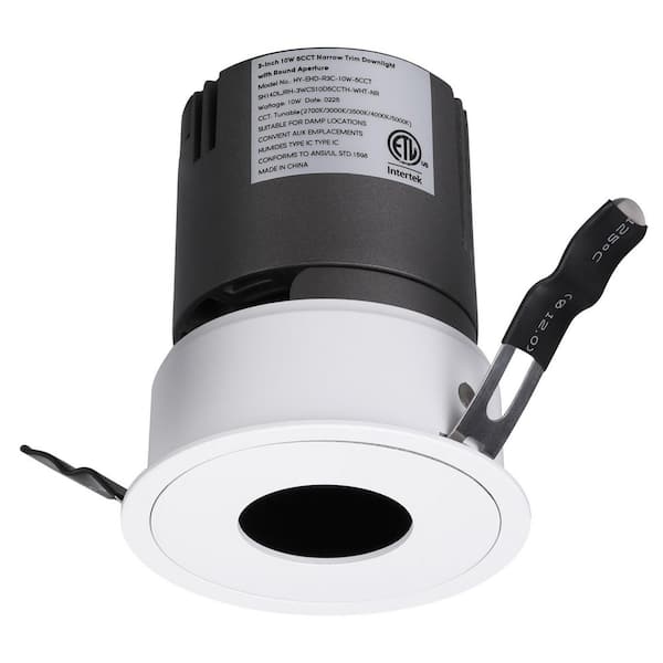 Architectural Series 3 in. Pinspot Focus Integrated LED Canless Recessed Light with Adjustable CCT (2-Pack)