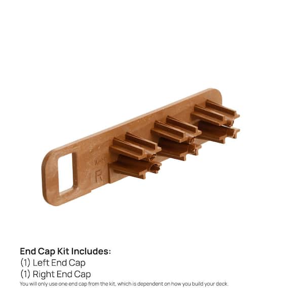 Water-Shedding End Cap Left and Right Kit Mahogany