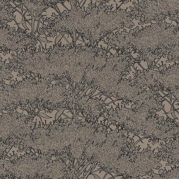 Unbranded Absolutely Chic Beige/Brown/Grey Cherry Blossom Motif Vinyl on Non-Woven Non-Pasted Matte Wallpaper(Covers 57.75 sq.ft.)