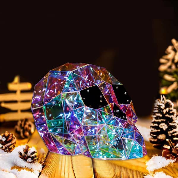 Prismatic Rainbow Horror Skull LED Light 22Lamps-015 - The Home Depot