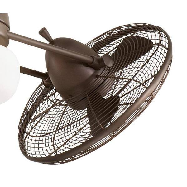 42" Oil Rubbed Bronze Dual Head Ceiling Fan with LED Light