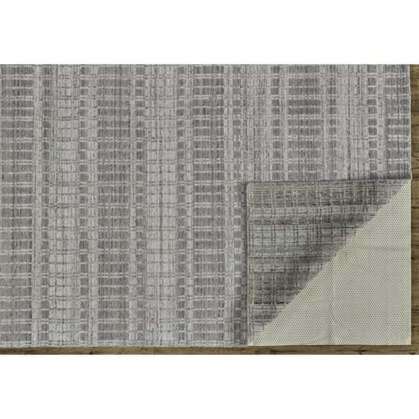 7 x 9 Gray, Ivory Geometric Area Rug