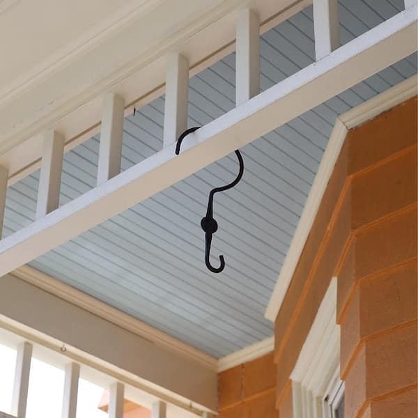 ACHLA DESIGNS 12 in. Tall Black Powder Coat Iron Double Ended Extender Hook  Hanger SSE-01 - The Home Depot