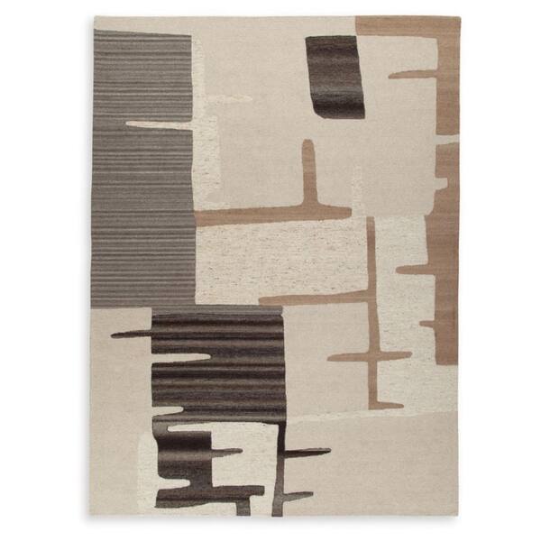 Kencher 10 ft. x 14 ft. Beige/Gray Abstract Area Rug