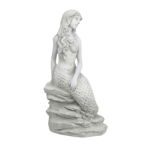 20 in. H Mermaid Resin Statue for Lawn Patio Pool HG-823