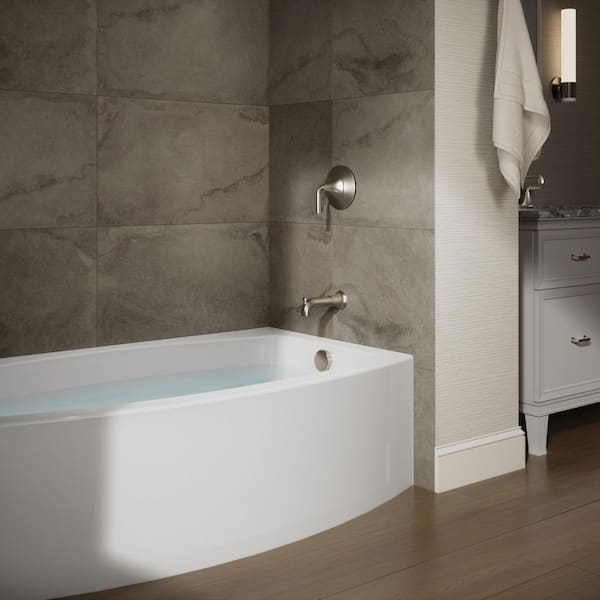 Expanse 60 in. x 32 in. Soaking Bathtub with Right-Hand Drain in White