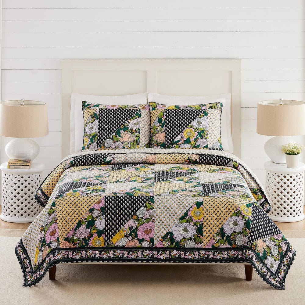 Vera Bradley Bloom Boom 3Piece MultiCotton Full/Queen Quilt Set A045321MUNDS The Home Depot