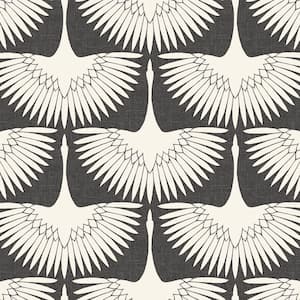 Genevieve Gorder Gray Feather Flock Peel and Stick Wallpaper (Covers 56 sq. ft.)