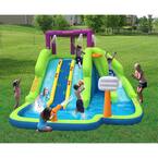 Kahuna Triple Blast Outdoor Inflatable Splash Pool Backyard Water Slide