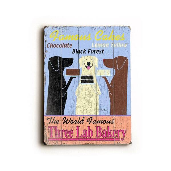 ArteHouse 9 in. x 12 in. Three Lab Bakery Vintage Wood Sign-DISCONTINUED